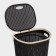 Set for the bathroom 7 items: basket 4 pcs, basket for linen, bucket for garbage, ruff, brown color