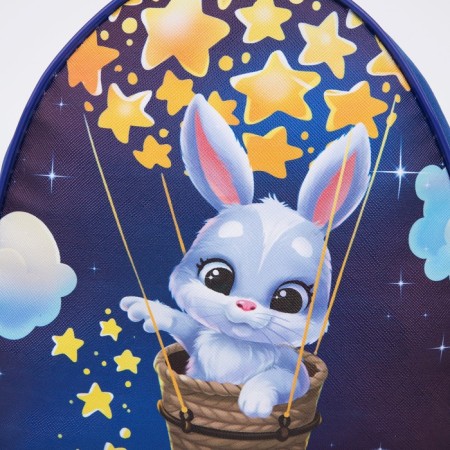 Baby backpack for a girl "Bunny in a balloon"-3