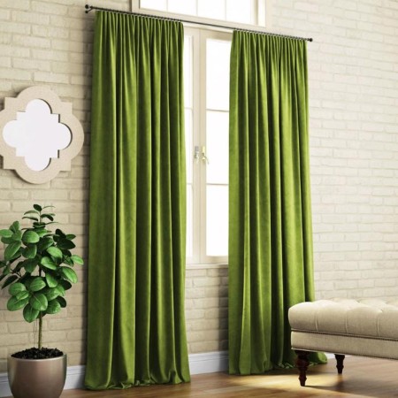 Set of curtains "Kim", size 140 x 270 cm - 2 pcs, grass