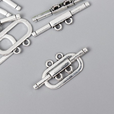 Decor metal for the creativity of the locks "Oval" silver 2992M025 2.1x1.4 cm