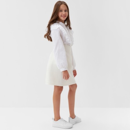 Юбка для девочки, MINAKU :Party Dress, цвет белый, рост 152 см-6