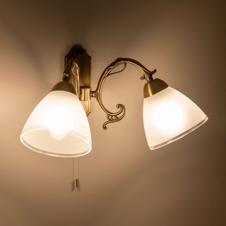 Sconces Citilux "Latur" CL413421, 24x20 cm, 2x75W, e27, brown color-10
