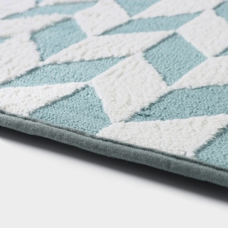 Bath and toilet rug of Dolyan "Rally", 40 × 60 cm, turquoise color-3