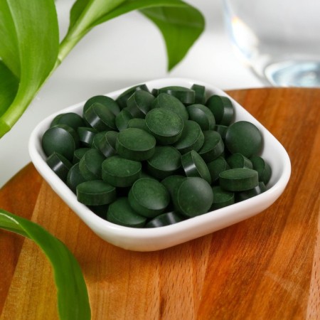 Spirulina + chlorella, in tablets, losing weight, reduction of cholesterol, 100 g.-1