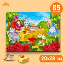The puzzle is wooden based on the fairy tale of L. Karoll 