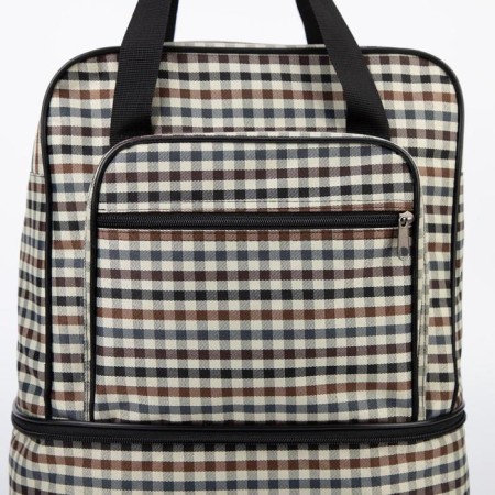 Lightning bag, with an increase, external pocket, beige color-3