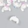 Decor for creativity plastic "Bunny with a bow" set of 12 pcs mix 1.7x1.1 cm