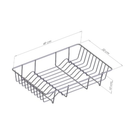 Drying for dishes and devices, with a pallet, chromium color, kb003-2