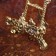 Mini prayer "Trident" brass 15x8.5x3.5 cm