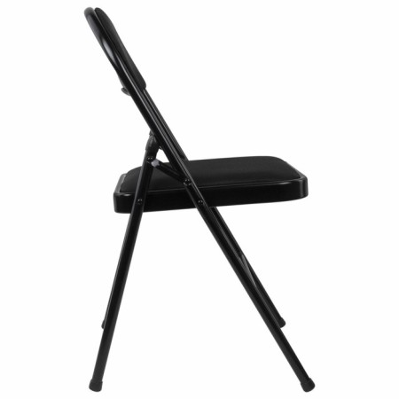 Folding stool Brabix Golf Plus CF-003 Comfort, black frame, black fabric-2