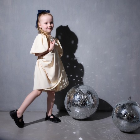 Платье для девочки, MINAKU :Party Dress, цвет молочный, рост 122 см-10