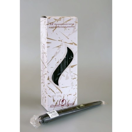 Antique candle, 2.3x 24.5 cm, 5 hours, 55 g, black-1