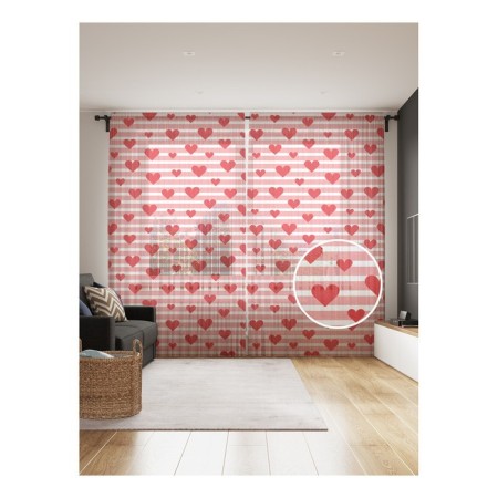 Photo "hearts on strips", size 145x265 cm, 2 pcs