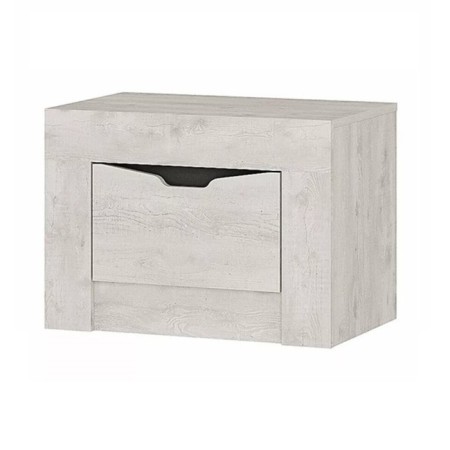 Lonardo bedside table, 600 × 378 × 432 mm, color concrete pine light / graphite