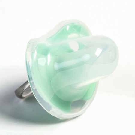 Orthodontic dummy nipple, silicone, from 6 months, with a cap, color mix for a boy-4