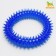 Dog toy "Ring with spikes", 12.5 cm, transparent, blue