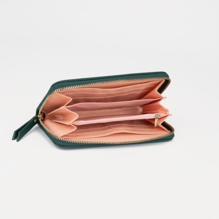 Women's wallet with lightning, green color-2