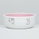 Ceramic bowl for rabbits 200 ml 10 x 3.7 cm, white-pink