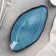 Ceramic oval "Galaxy", 23 × 12 cm, a mix of a blue shade