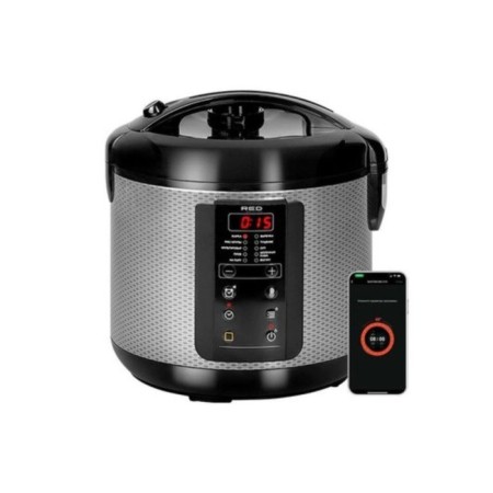 Red SkyCook-M225S multicooker multicooker, 860 watts, 5 l, 11 programs, silver-hourly