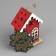 Christmas tree toy "Elf House", from batteries, glow warm white