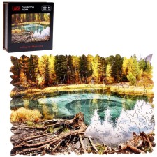 Figure puzzle “Lake in the forest”, 110 parts, 20.2 × 28.8 cm