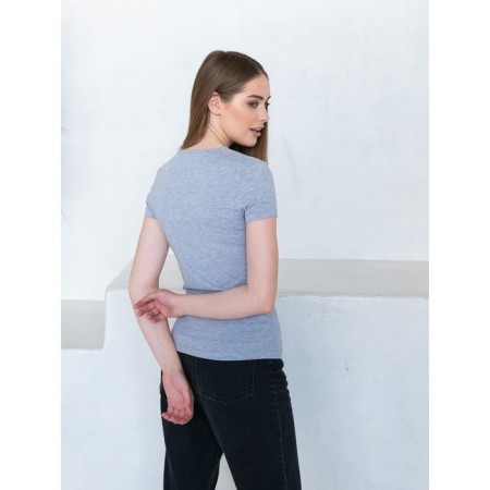 Female T-shirt, size 48, dark gray color-4