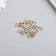 Decor for creativity metal, rhinestones "Fish skeleton" gold 0.9x2 cm