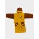 Terry robe for a boy, height 146-152 cm, yellow color