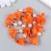 Decor for creativity Textile "Flower with a pearl. Scarlet" set 10 pcs 2.5 cm