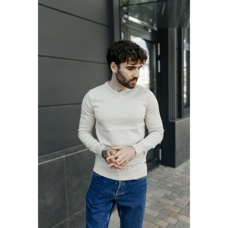 Jumper male ise, size 54, beige color-11