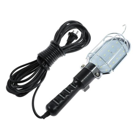 A portable LEAZon Lighting LED lamp with a switch, 10W, 24LED, 10 m, black
