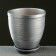 Flower pot "silver" with a pallet, 2.4l