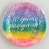 Disposable paper plate "Happy Birthday", Gliter 18 cm