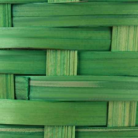 Wicker basket, D19 x 9.5 x 32 cm, green, bamboo-5