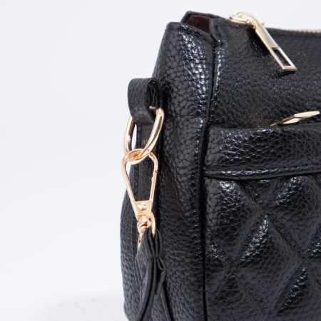 Bag Cross-Bodi with a zipper, black color-3