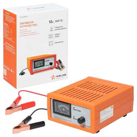 Charger 0-10A 12V, ammeter, manual adjustment of charging current, pulse