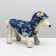 Jacket for dogs with flowers, XL (DS 35 cm, Osh 32 cm, og 49 cm), dark blue