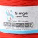 Knitted yarn secondary 90% cotton, 10% p/e, 100m/450 ± 50 g (carrot red)