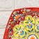 Plant of Rishtan ceramics "Patterns", red, 20 cm, square