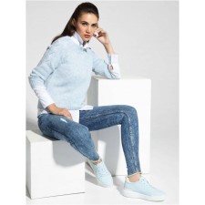 Джемпер женский из объёмной пряжи Conte Elegant, размер M, цвет pastel blue