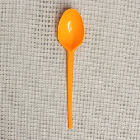 Set of plastic disposable tablespoons, 16.5 cm, 12 pcs, yellow color-2
