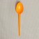 Set of plastic disposable tablespoons, 16.5 cm, 12 pcs, yellow color