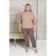 Female trousers, size 66, pink color