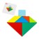 Puzzle "Tangram", 20 tasks, 7 parts, 10 bilateral cards