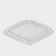 Disposable plastic lid, YUPK-1616, 16 × 16 × 1.38 cm, transparent, 50 pcs/un
