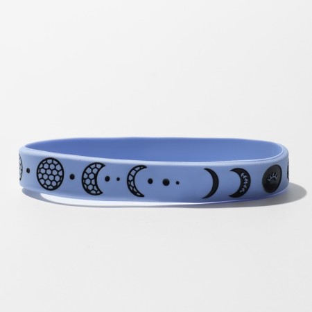 Silicone Bracelet "Astronomy" Moon, Black-Sine-1