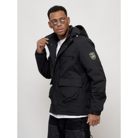 Sports male jacket, size 52, black color-5