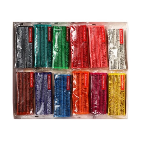 Plasticine 12 colors, 180 g, Erichkrause "Prostokvashino", with a glass, in cardboard packaging-2