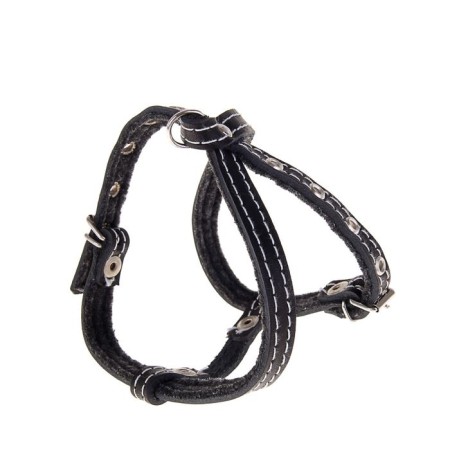 Leather harness on felt, adjustable multi-sized, Osh 22-30 cm, fire 28-36 cm, 1.2 cm, mix-1